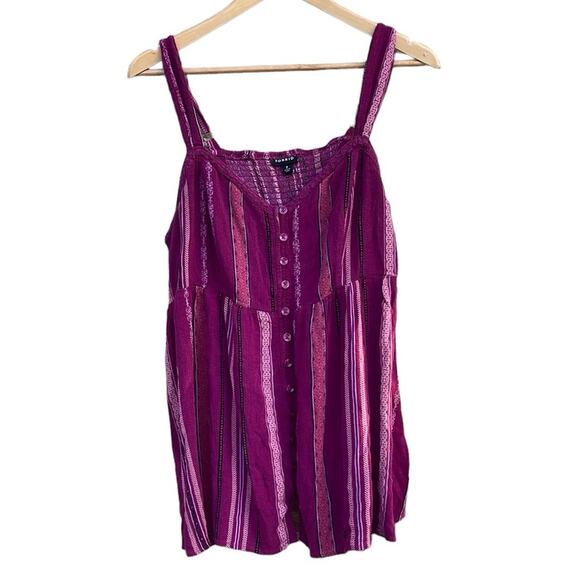 Torrid purple & pink sleeveless blouse size 2X - Picture 1 of 7